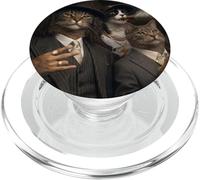 Funny Gangster Cat Gen Z Retro Hip Hop Well Dressed Cat Meme PopSockets PopGrip per MagSafe