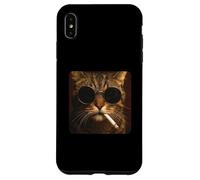 Funny Gangster Cat Meme Smoking And Wearing Sunglasses Custodia per iPhone XS Max