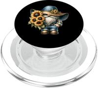 Funny Garden Gnome Grandpa With Sunflower Decor For Summer PopSockets PopGrip per MagSafe