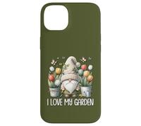 Funny Gardener Gnome Floral Tulip Flower I Love My Garden Custodia per iPhone 14 Plus
