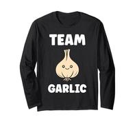 Funny Garlic Food Minimalist Vegetable Simple Team Garlic Maglia a Manica
