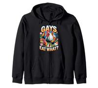 Funny Gays Eat What - Cock Chicken LGBT Humor Gay Men Women Felpa con Cappuccio