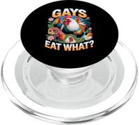 Funny Gays Eat What - Cock Chicken LGBT Humor Gay Men Women PopSockets PopGrip per MagSafe