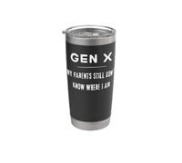 Funny Gen X, Funny Generation X, I miei genitori ancora non lo sanno Bicchiere termico in acciaio inox doppia parete