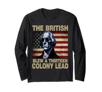 Funny George Washington The British Blew A 13 Colony Lead Maglia a Manica
