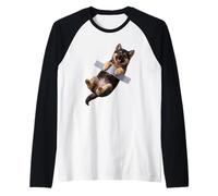 Funny German Shepherd Puppy Duct Tape Meme Graphic Novelty Maglia con Maniche Raglan