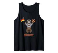 Funny Germany Raccoon with German Dish And Outfit Canotta