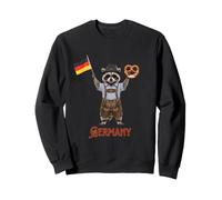Funny Germany Raccoon with German Dish And Outfit Felpa