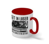Funny Get In Loser Meme Coffee Mug - Sports Romance Reader GiftRozanov hollander Heated Rivarly Bianco tazza di caffè con Red Rim & Handle Mug