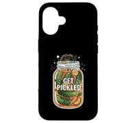 Funny Get Pickled Jar Design Pickle Vegetable Lover Custodia per iPhone 16