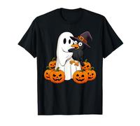 Funny Ghost Crow Pumpkin Halloween Children's Men Women's Maglietta