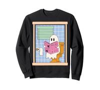 Funny Ghost on Toilet Bathroom Humor Halloween Spooky Season Felpa