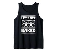Funny Gingerbread Let's Get Baked Holiday Party Design Style Canotta