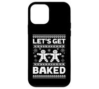 Funny Gingerbread Let's Get Baked Holiday Party Design Style Custodia per iPhone 12 mini