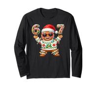 Funny Gingerbread Six Seven 67 Ice Cream Drip Christmas Meme Maglia a Manica