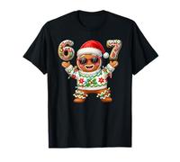 Funny Gingerbread Six Seven 67 Ice Cream Drip Christmas Meme Maglietta