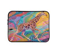 Funny Giraffe Color 13 pollici trapuntato Laptop Sleeve Case Soft Notebook Protector Bag Computer Carry Case