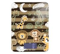 Funny Giraffe Monkey Stripe Brown Keto Scale Food 5 kg/5 g g Bilancia alimentare con 4 unità per la perdita di peso della cottura cheto (batterie non incluse)