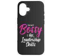 Funny Girl Boss I'm Not Bossy I Have Leadership Skills Custodia per iPhone 16