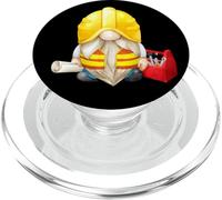 Funny Gnome Construction Worker Matching Family Christmas PopSockets PopGrip per MagSafe