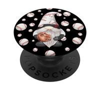 Funny Gnome Dad With Cute Pattern For Women & Baseball Lover PopSockets PopGrip Adesivo