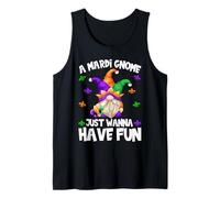 Funny GNOME for Men Women Who Just Wanna Have Fun Mardi Gras Canotta
