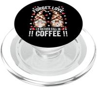 Funny Gnome Forget Love Fall In Coffee Saying Anti Valentine PopSockets PopGrip per MagSafe