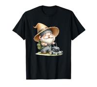 Funny Gnome Lawn Mowing Accessories For Men Lawn Care Dad Maglietta