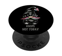 Funny Gnome Pun For Men Punk Rock Biker Gnope Not Today PopSockets PopGrip Adesivo