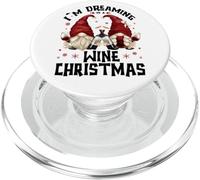 Funny Gnomes For Wine Lover I`m Dreaming Of A Wine Christmas PopSockets PopGrip per MagSafe