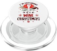 Funny Gnomes For Wine Lover I`m Dreaming Of A Wine Christmas PopSockets PopGrip per MagSafe