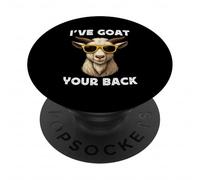 Funny Goat Farming Farmer Joke Goat Pun I've Goat Your Back PopSockets PopGrip Adesivo