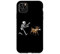funny goat running Skeleton halloween Custodia per iPhone 11 Pro Max
