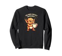 Funny Goblin Coffee Lover Too Much Caffeine Impossible Felpa