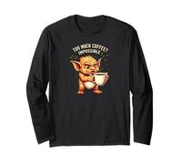 Funny Goblin Coffee Lover Too Much Caffeine Impossible Maglia a Manica