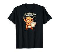 Funny Goblin Coffee Lover Too Much Caffeine Impossible Maglietta