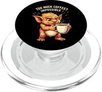 Funny Goblin Coffee Lover Too Much Caffeine Impossible PopSockets PopGrip per MagSafe