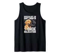 Funny Golden Retriever Soft Mouth Shoe Relocation Dog Canotta