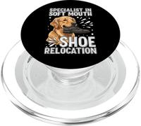 Funny Golden Retriever Soft Mouth Shoe Relocation Dog PopSockets PopGrip per MagSafe