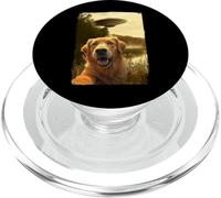 Funny Golden Retriever UFO Encounter Hilarious Dog Selfie PopSockets PopGrip per MagSafe