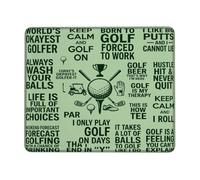 Funny Golf Citazioni Tipografia Palla tipografica Piccolo Mouse Pad | Tipografia divertente da golf, accessorio da scrivania a tema sportivo, idea regalo per appassionati