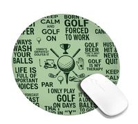 Funny Golf Citazioni Tipografia Palla tipografica Piccolo Mouse Pad | Tipografia divertente da golf, accessorio da scrivania a tema sportivo, idea regalo per appassionati