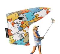 Funny Golf Head Covers, Cat Cartoon Driver Headcover in PU Fabric, Waterproof & Functional Club Covers, Stylish Accessories for Men and Women, Ideal for Protecting Clubs