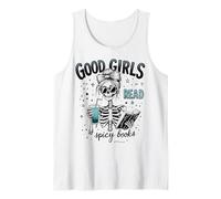 Funny Good Girls Leggi i Libri piccanti Gotico Scheletro Halloween Canotta