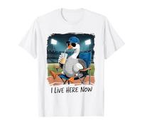 Funny Goose Baseball Stadium Spectator Vivo Qui Ora Maglietta
