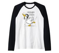 Funny Goose - Citazione Motivazionale Dreams Don't Need Logic Maglia con Maniche Raglan