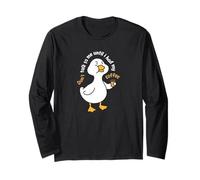 Funny Goose Don't Talk to Me Finché Non Ho bevuto Il Mio caffè Maglia a Manica