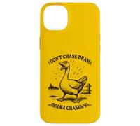 Funny Goose Drama Chases Me Umorismo Uccello Custodia per iPhone 14 Plus