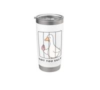 Funny Goose è diventato troppo sciocco dietro le sbarre Goose Toddlers Kids Bicchiere termico in acciaio inox doppia parete