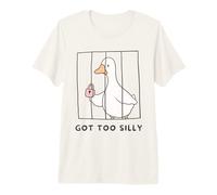 Funny Goose è diventato Troppo Sciocco Dietro Le sbarre Goose Toddlers Kids Maglietta Premium